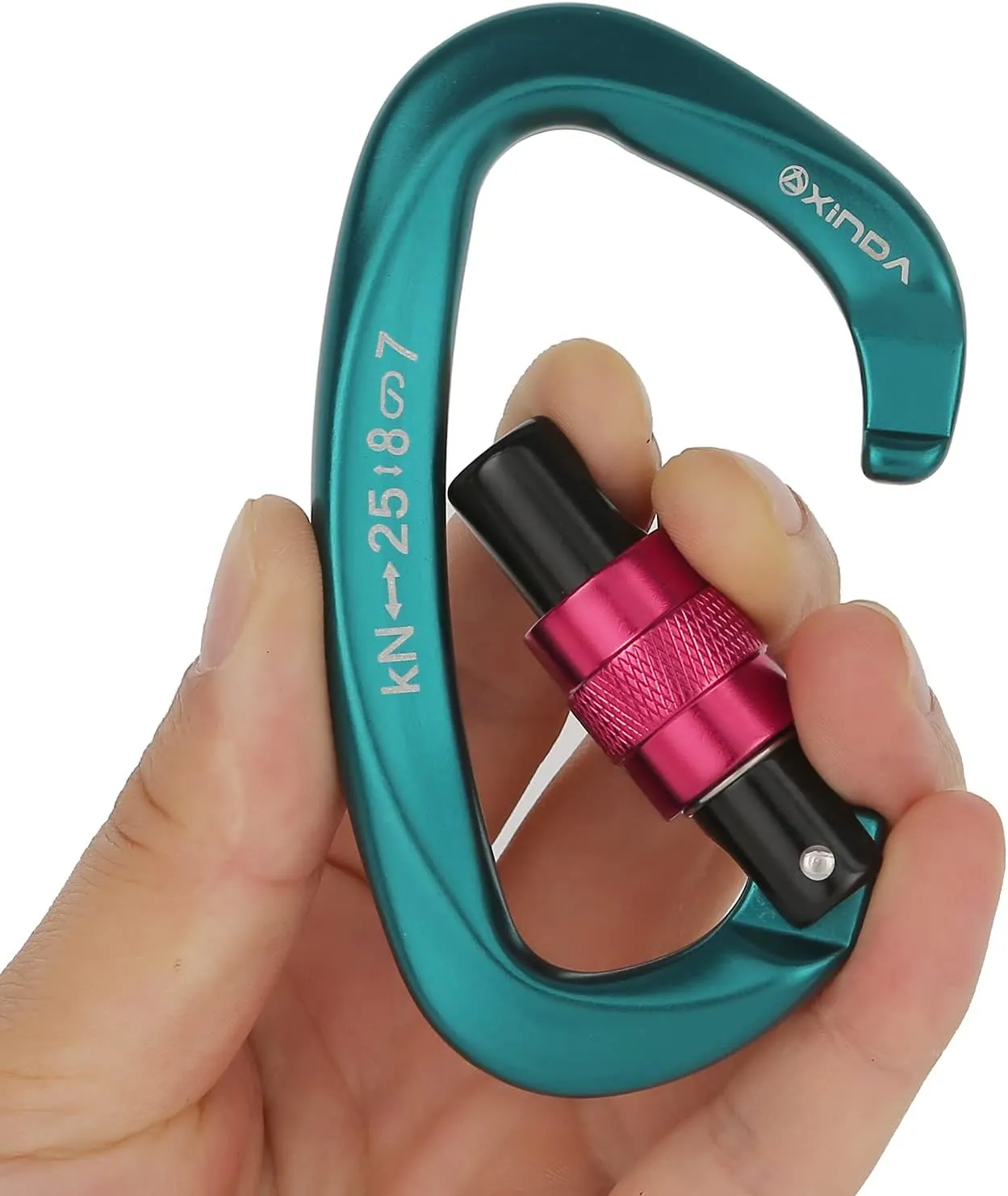 Screwgate Locking Carabiner Clip - Professional Rock Climbing Carabiner Screw Lock,Heavy Duty Carabiners for Climbing,Mountaineer,Hammock,Camping,Outdoor Equipment