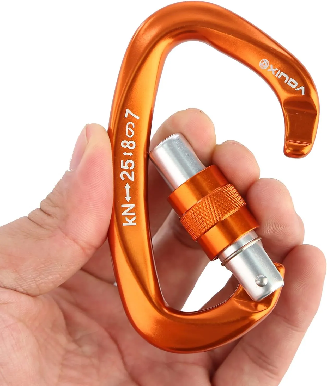 Screwgate Locking Carabiner Clip - Professional Rock Climbing Carabiner Screw Lock,Heavy Duty Carabiners for Climbing,Mountaineer,Hammock,Camping,Outdoor Equipment