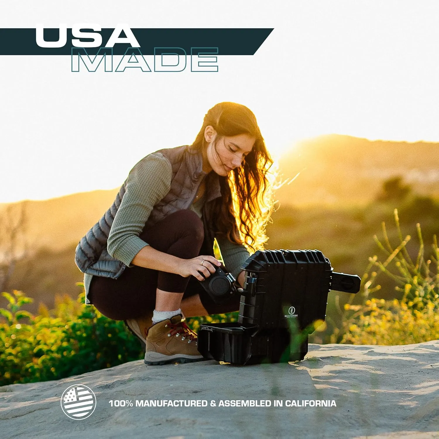 Seahorse 130 Heavy Duty Protective Dry Box Case - TSA Approved/Mil Spec / IP67 Waterproof/USA Made for Cameras, Action Cameras, Ammo, First Aid Kits
