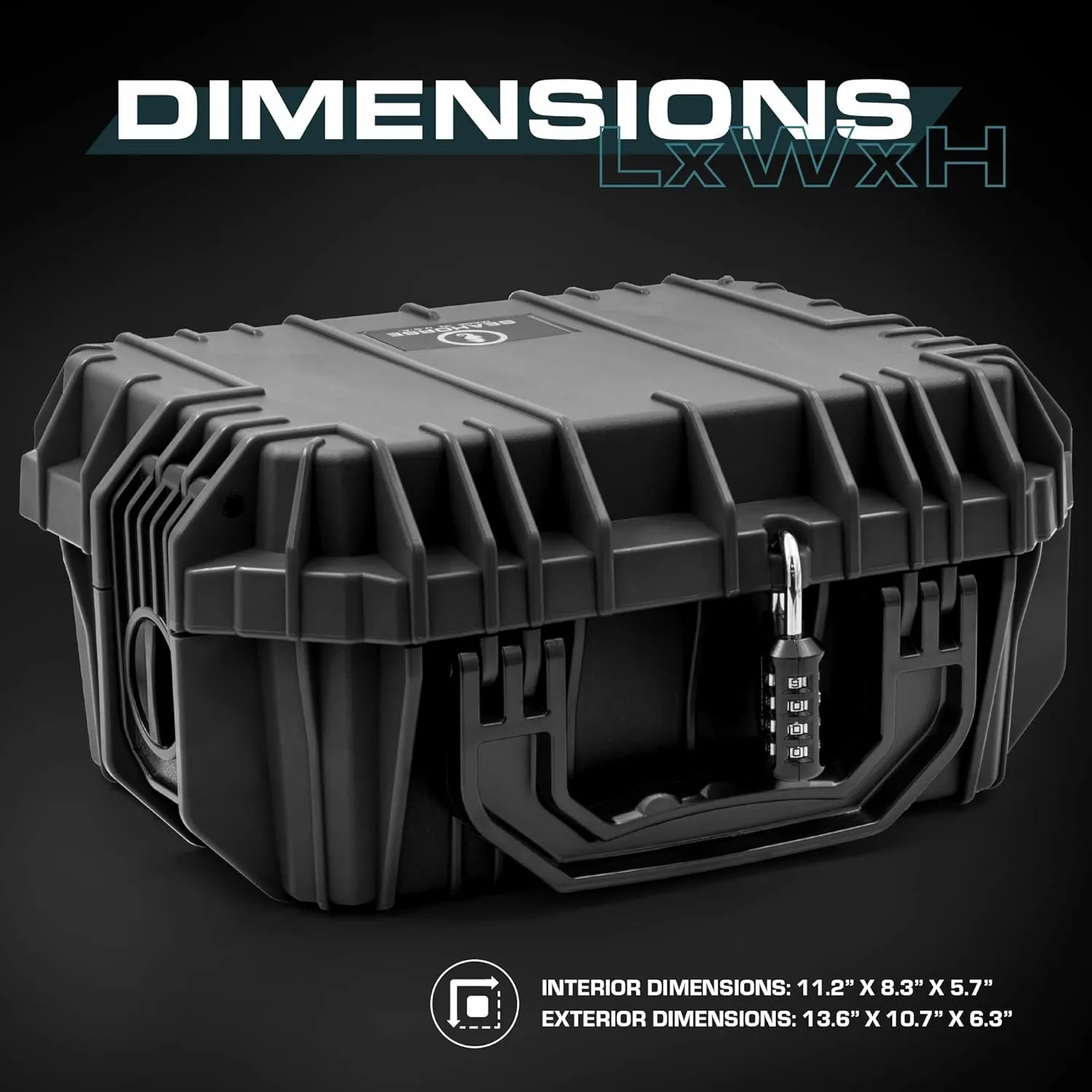 Seahorse 130 Heavy Duty Protective Dry Box Case - TSA Approved/Mil Spec / IP67 Waterproof/USA Made for Cameras, Action Cameras, Ammo, First Aid Kits