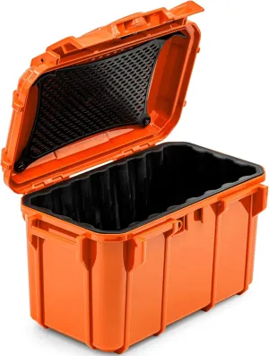 Seahorse 59 Portable Waterproof Dry Box Protective Case - Travel Safe/Mil Spec / IP67 Waterproof/USA Made - for Cameras, Ammunition, Rifle Ammo, Pistols, Smell Proof Box (Orange)