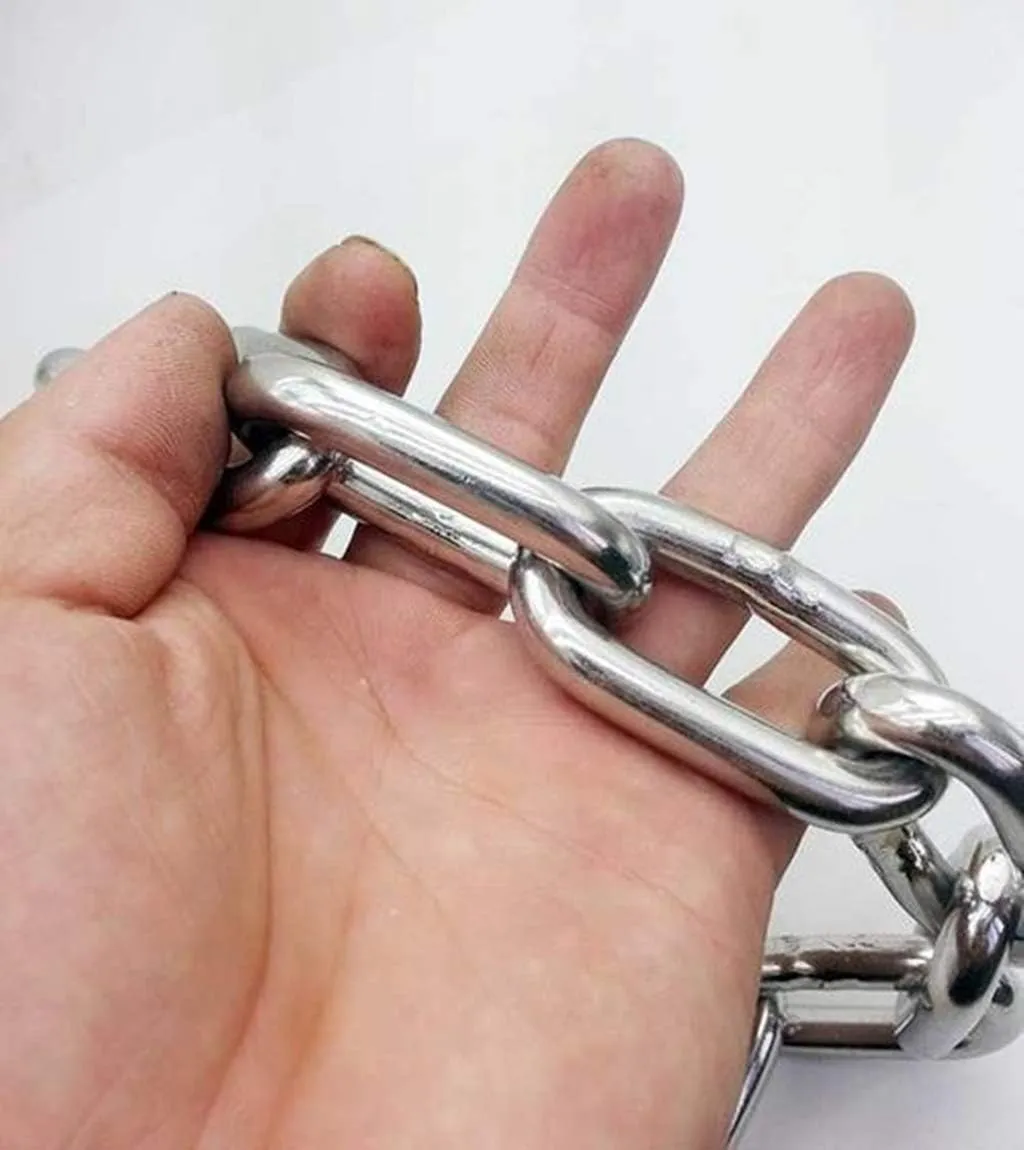 Set of 2 Swing Chains 1/5" x 60'' Stainless Steel with 4 Free Threaded Quick Links Anti-Rust Iron Link Chains for Playground Kids Support 660 Lb Swing Set Accessories and Replacement