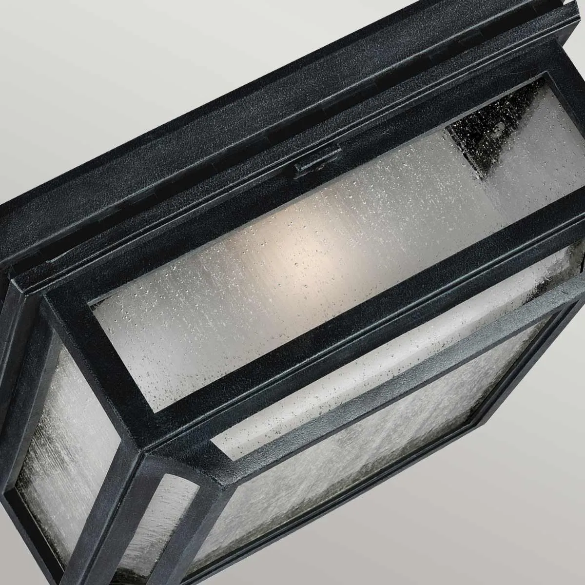 Shepherd 2 Light Flush | Dark Weathered Zinc