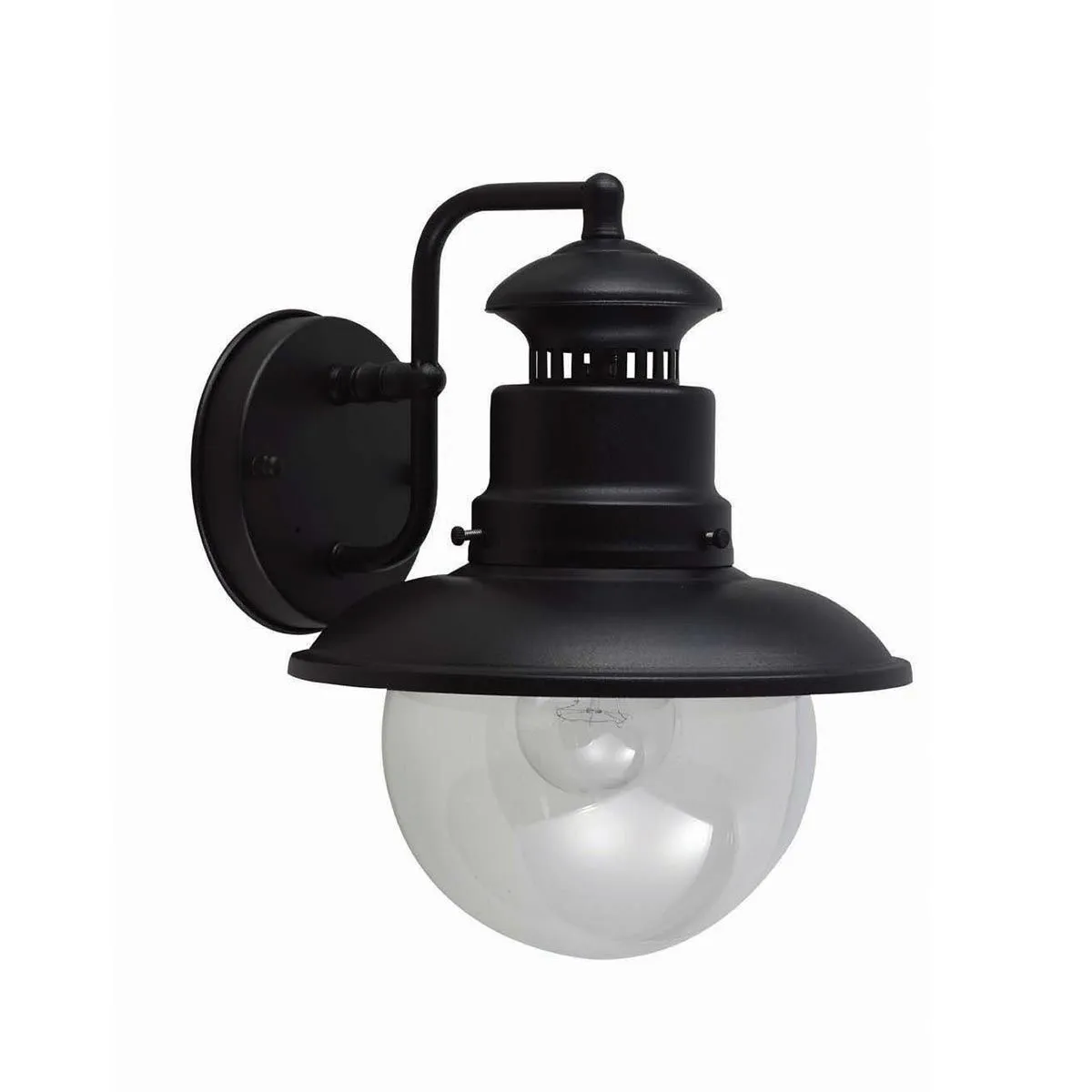 Shipston 1 Light Wall Lantern | Black