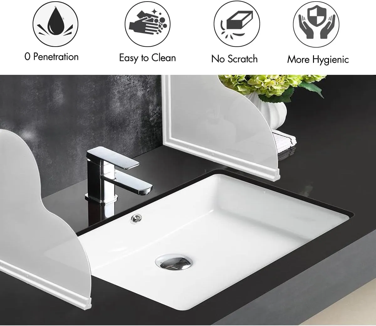 Shower Splash Guard Kit, Large Splash Guards for Bathtub Waterproof Self-Adhesive Shower Corner Guards to Keep Water in Shower or Bath, Pack of 2 (9.25 x 9.25 inches)