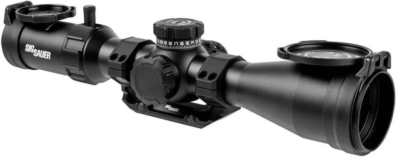 SIG SAUER Tango-MSR 3-18X50mm 34mm Tube F1/First Focal Plane High-Magnification Durable Shockproof Waterproof Fogproof Black Hunting Riflescope, Lens Covers & 34mm Alpha-MSR 1.300" Mount Included