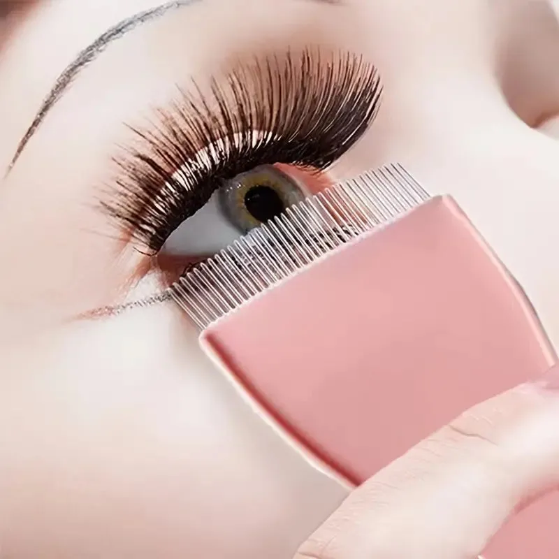 Single Foldable Steel Needle Eyelash Comb
