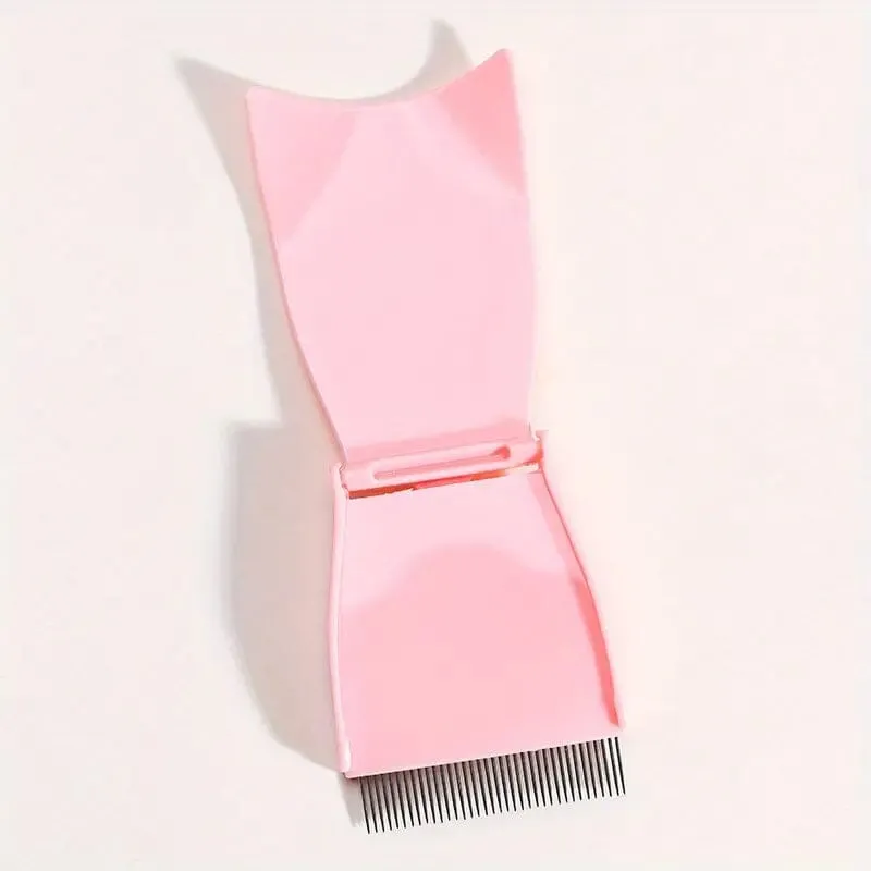 Single Foldable Steel Needle Eyelash Comb