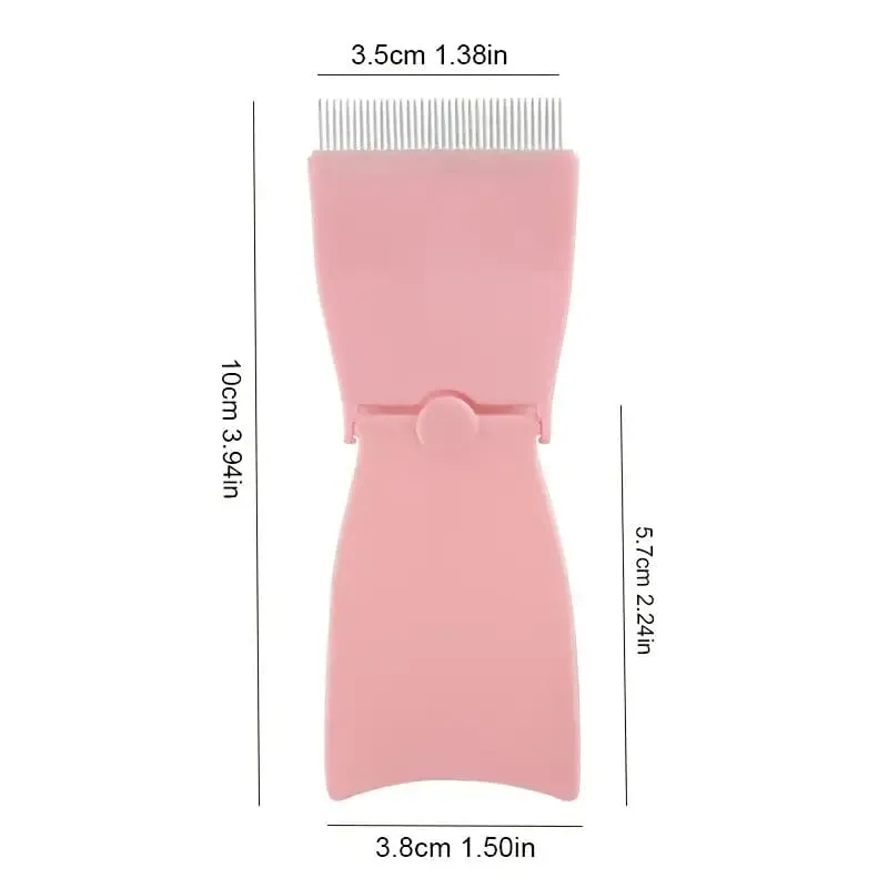 Single Foldable Steel Needle Eyelash Comb