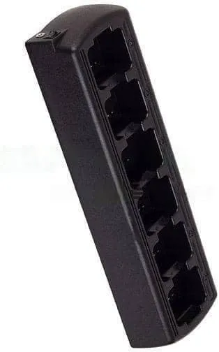 Six Bay Rapid Desk Charger for Motorola KEBT-082 Rechargeable Two Way Radio (Slim Design)
