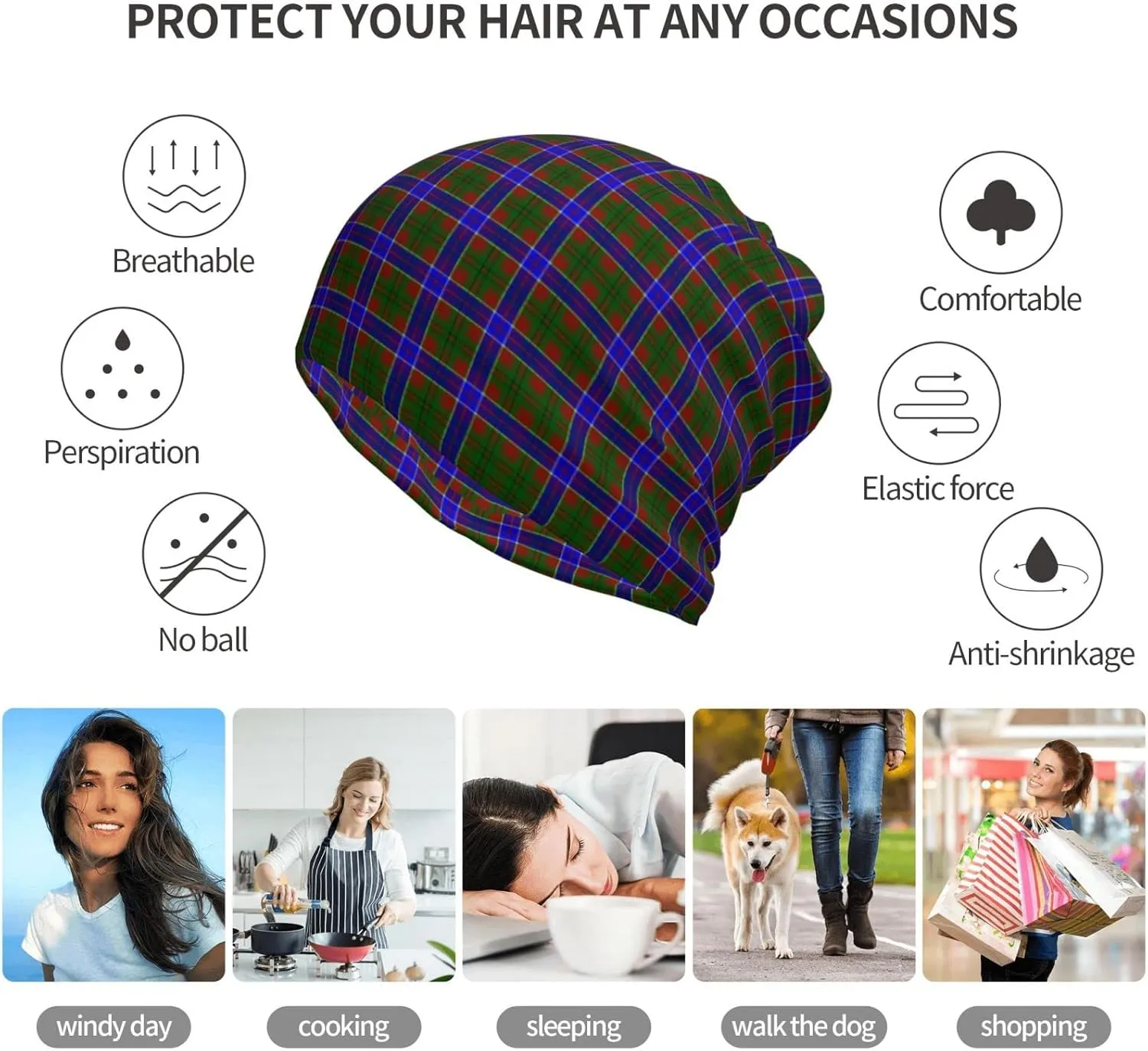 Slouchy Beanie for Men and Women, Multifunctional Beanie hat Multifunctional Scarf Running Beanie Hat