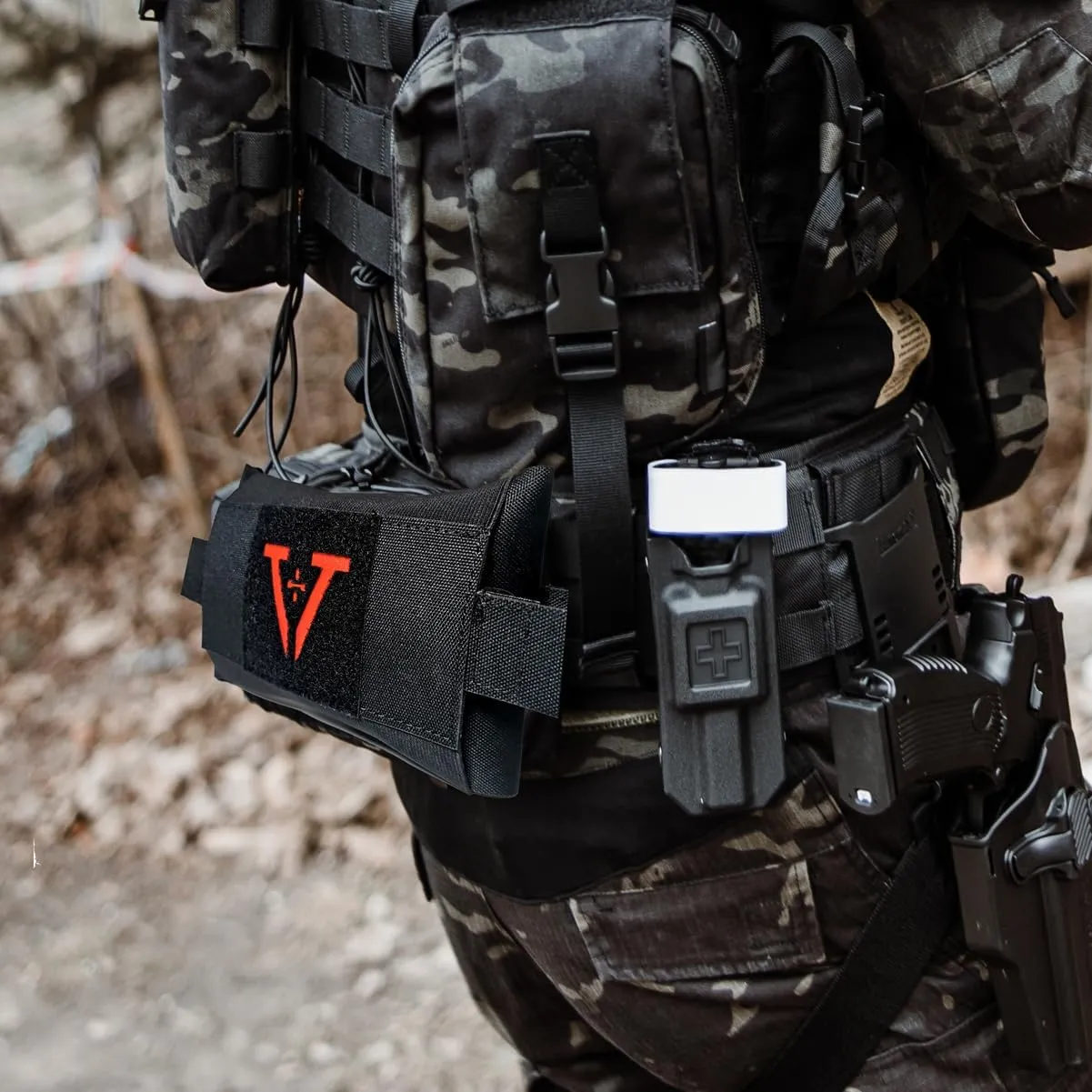 Small Compact IFAK Med Trauma Kit for Everyday Carry, Tactical First Aid Kits Belt or MOLLE Attach, Medical Kit Belt Vest Emergency EMT Car Camping Hiking
