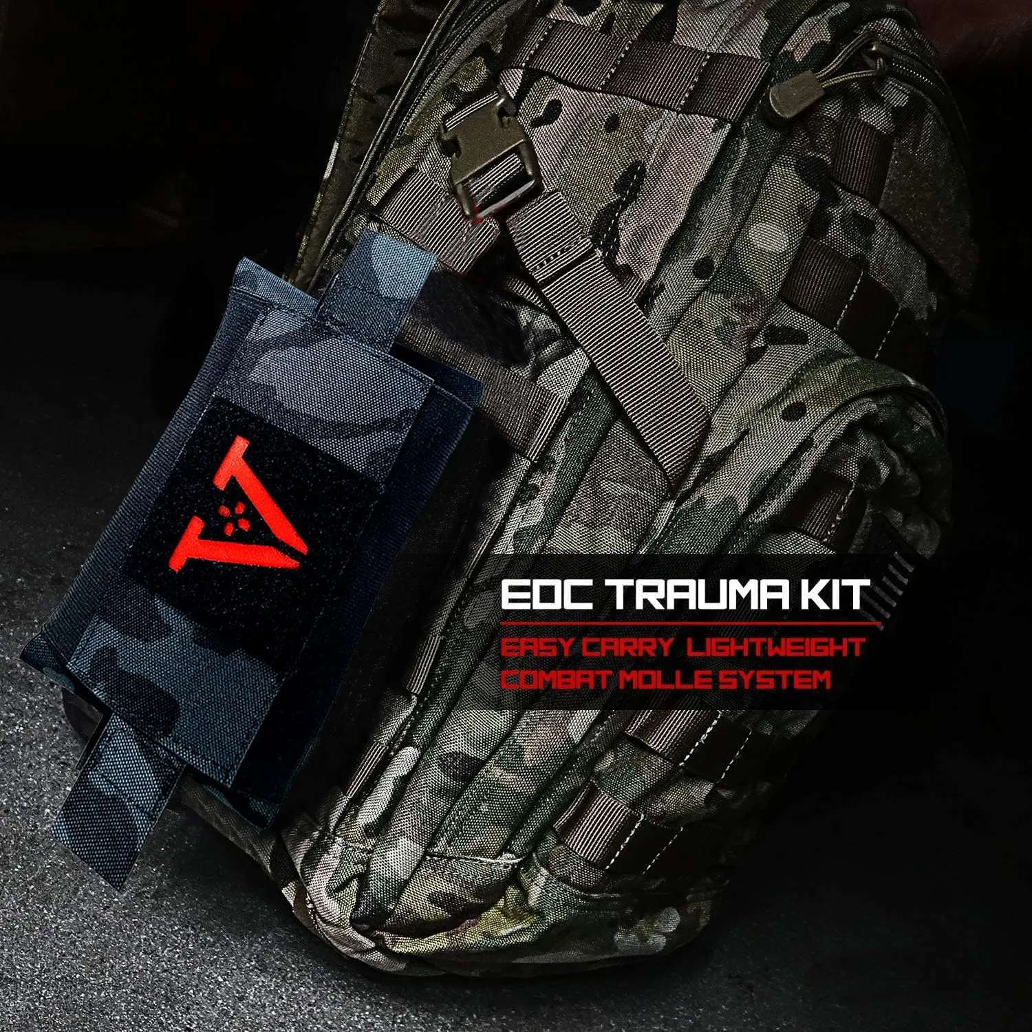Small Compact IFAK Med Trauma Kit for Everyday Carry, Tactical First Aid Kits Belt or MOLLE Attach, Medical Kit Belt Vest Emergency EMT Car Camping Hiking