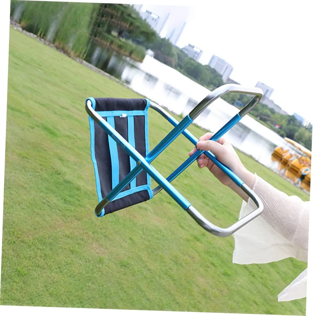 Small Folding Stool Portable Seat for Hiking Fishing Camping Easy to Store