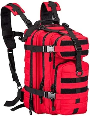 Small Military Tactical Backpack 30L Assault Backpack Tactical Bag for Outdoor,Hiking, Camping Travel (RED)