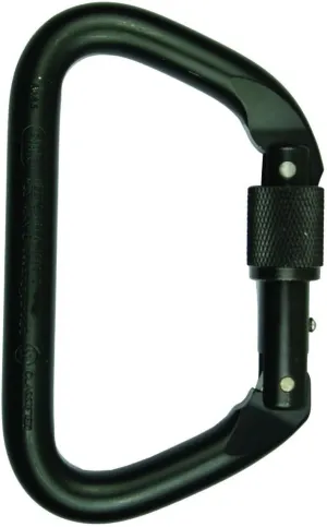 SMC Large Steel Locking Carabiner, Black