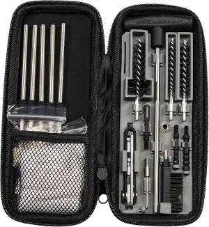 Smith & Wesson M&P Compact Rifle Cleaning Kit With Multiple Wire and Plastic Brushes for .22 and .30 Caliber Long Guns