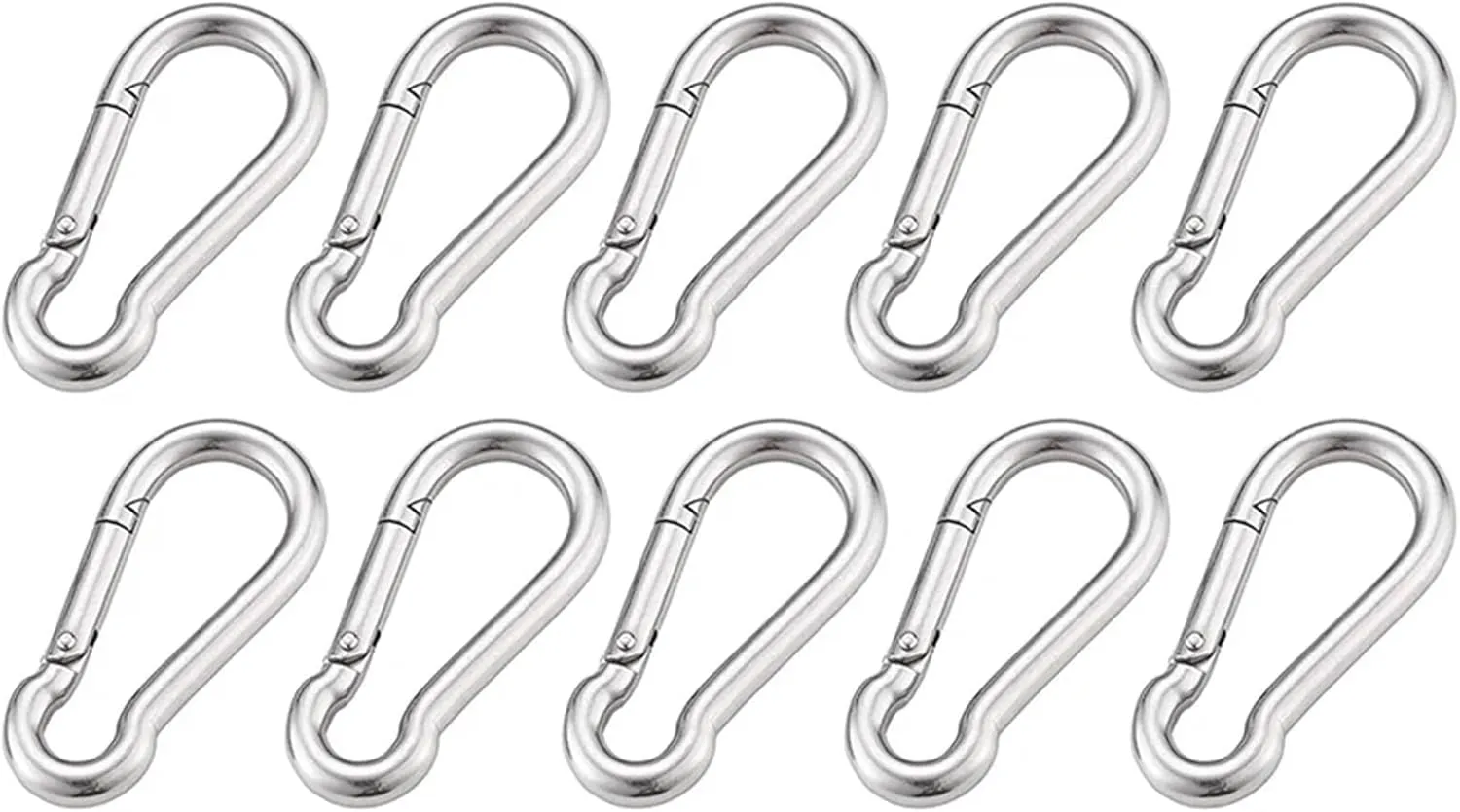 Snap Hooks 304 Stainless Steel Screw Lock Climbing Gear Carabiner Quick Links Snap Hook Chain Connecting Ring Carabiner Chain Buckle