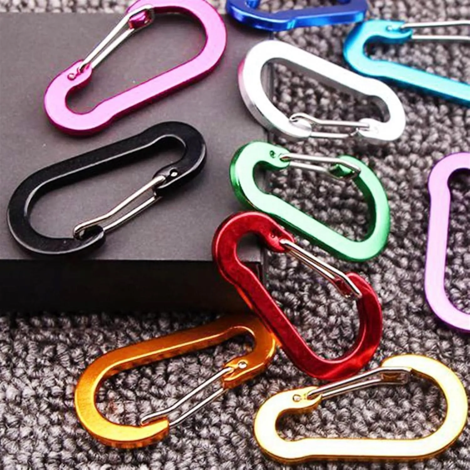 Snap Hooks 5pcs Tools Carabiner Outdoor Backpack Camping Climbing Hook Keychain Lock Buckle Snap Clip