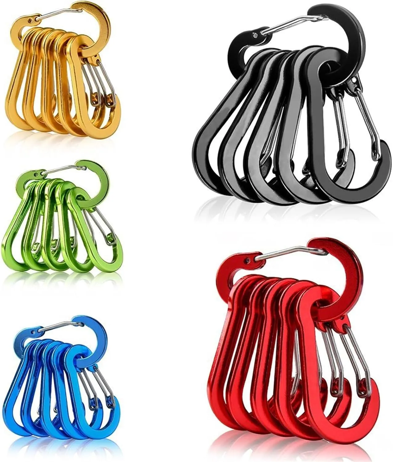 Snap Hooks 5pcs Tools Carabiner Outdoor Backpack Camping Climbing Hook Keychain Lock Buckle Snap Clip