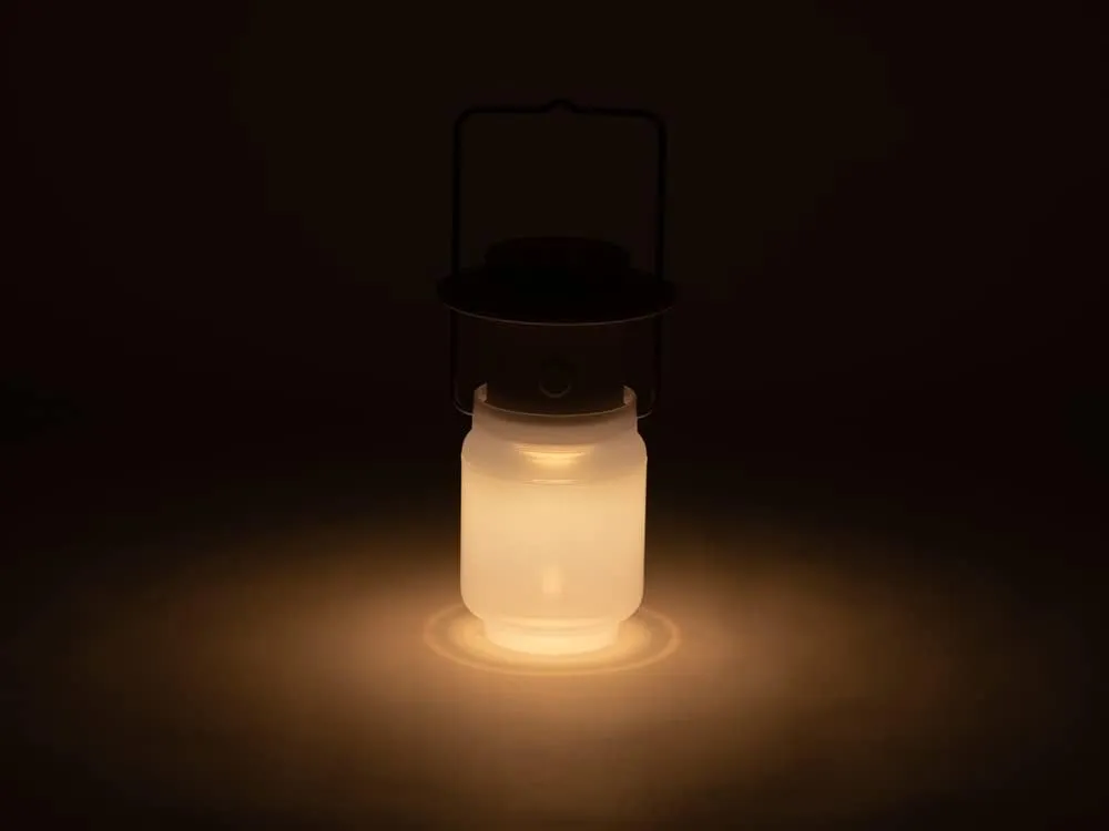 Snow Peak Mini Hozuki - Battery-Powered & Lightweight Camping Light - Portable Lantern for Soft, Ambient Light, Ivory
