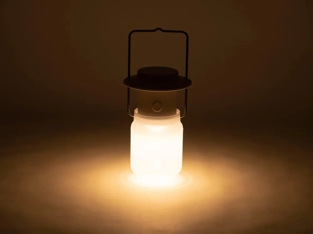 Snow Peak Mini Hozuki - Battery-Powered & Lightweight Camping Light - Portable Lantern for Soft, Ambient Light, Ivory