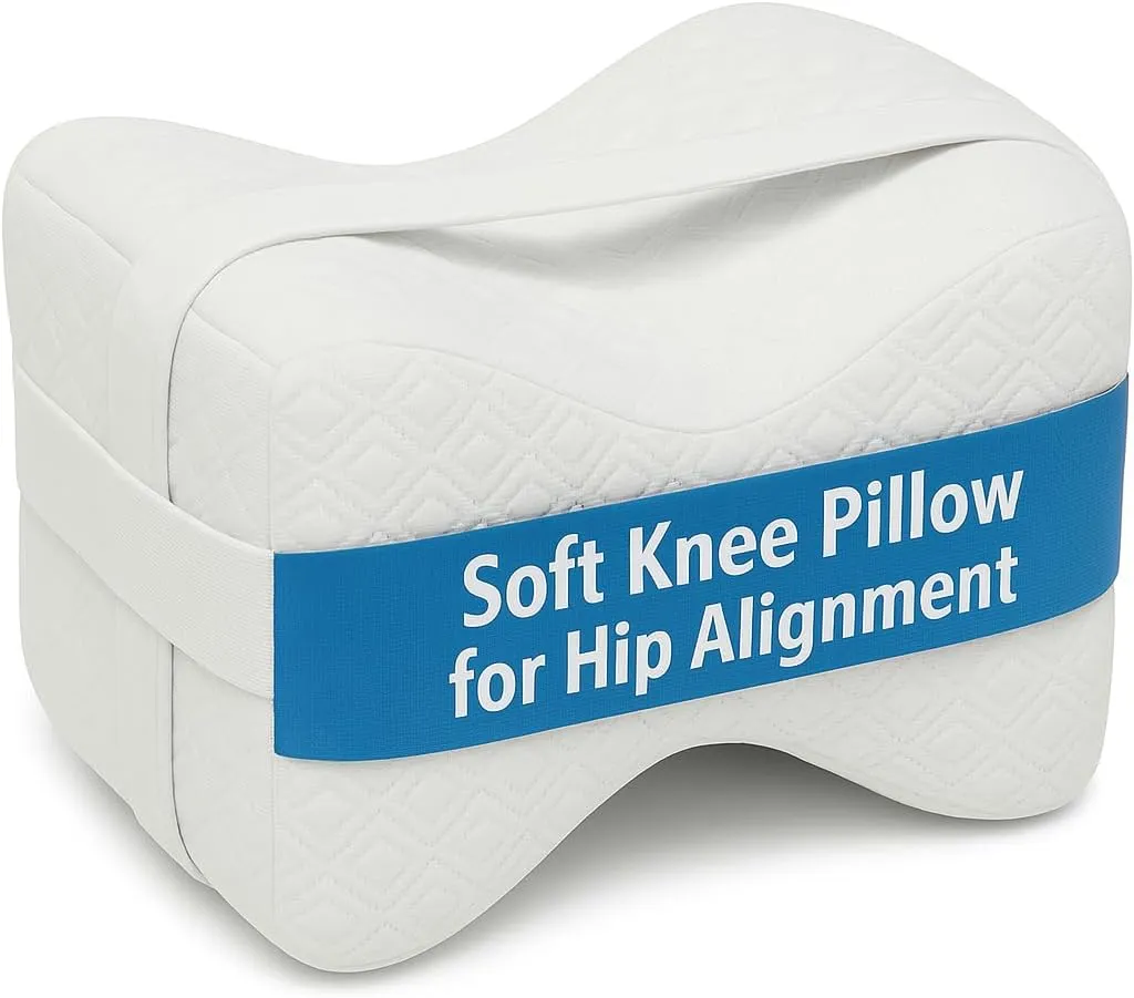Soft Knee Pillow for Hip Alignment – 100% Memory Foam