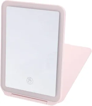 SOIMISS Foldable LED Makeup Mirror with Light Portable Touch Screen Vanity Mirror for Women Compact and Creative Design for Travel and Daily Use with USB Charging