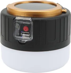 Solar Cam Light with 3 Modes, USB Rechargeable Bright LED Tent Lantern for Outdoor Emergency Use - D (#1)