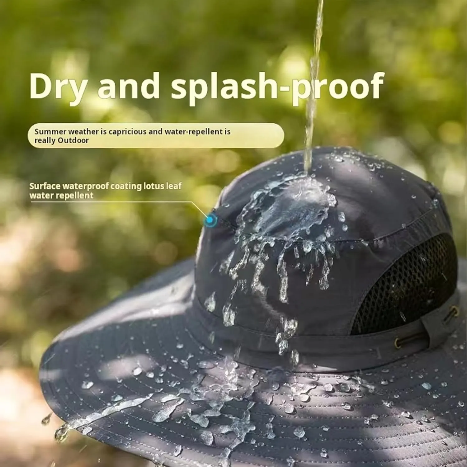 Solar Fan Hat Outdoor, Wide Brim Sun Hat with 2 Solar Fans, 2025 UPF 50  Bucket Sun Hat for Men Women, Solar Powered