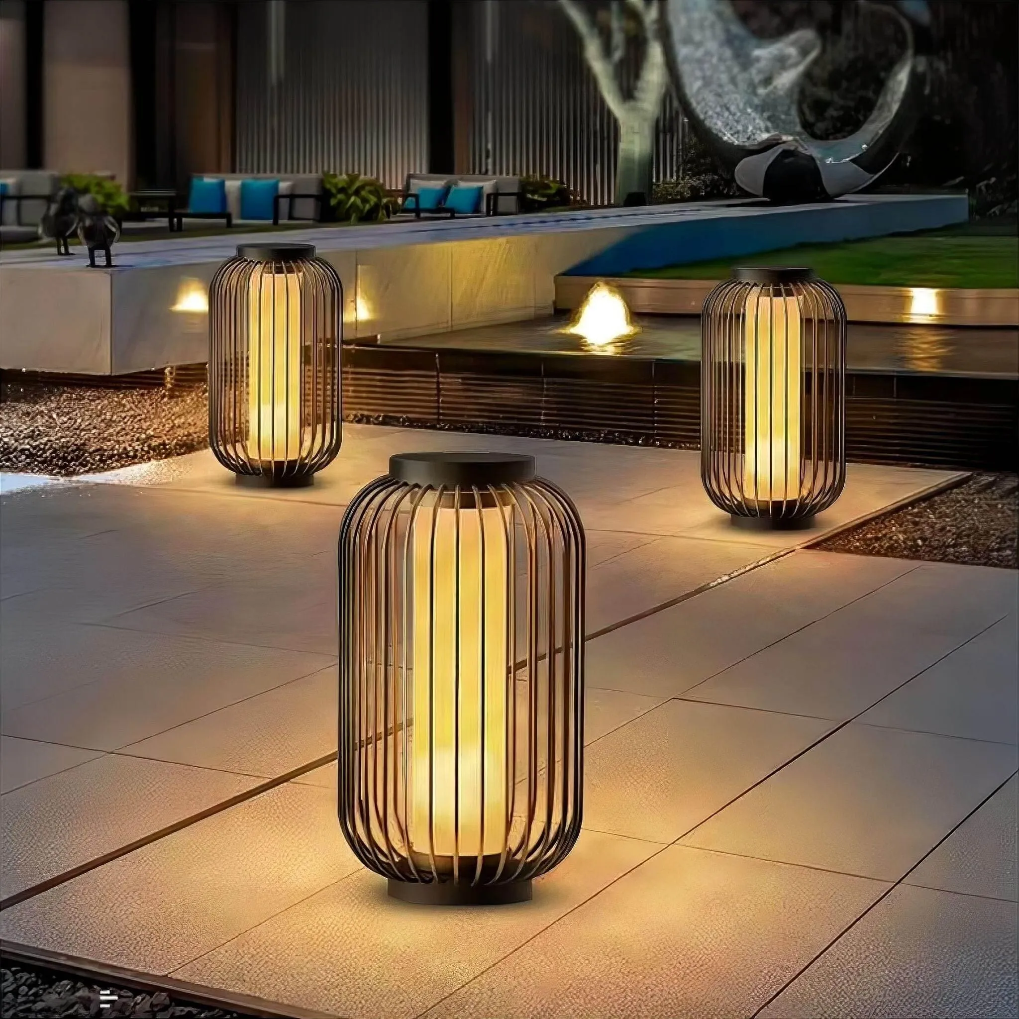 Solar Lantern Birdcage - Decorative Outdoor Lighting