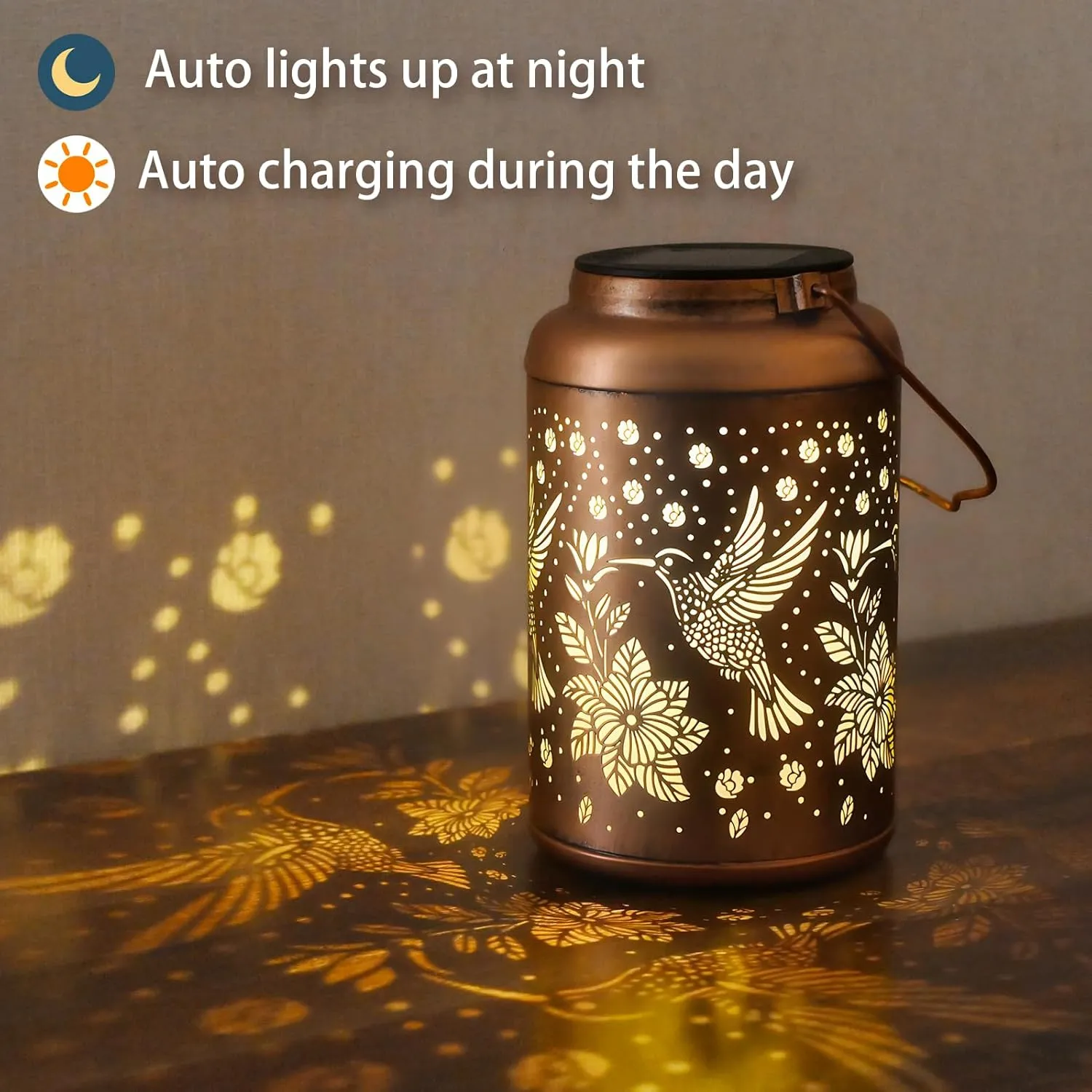 Solar Lights Outdoor Waterproof Garden Decor - Hummingbird Solar Lantern Birthday Gifts for Women, Men, Father Day Gifts, Decoration Outside for Outdoor, Yard, Backyard, Lawn, Balcony, Garden Deals