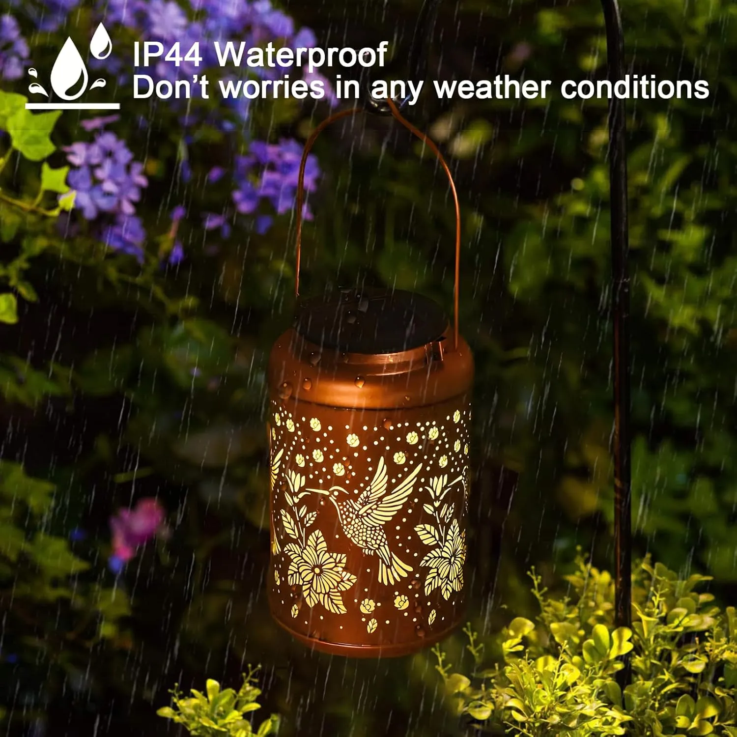 Solar Lights Outdoor Waterproof Garden Decor - Hummingbird Solar Lantern Birthday Gifts for Women, Men, Father Day Gifts, Decoration Outside for Outdoor, Yard, Backyard, Lawn, Balcony, Garden Deals