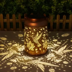 Solar Lights Outdoor Waterproof Garden Decor - Hummingbird Solar Lantern Birthday Gifts for Women, Men, Father Day Gifts, Decoration Outside for Outdoor, Yard, Backyard, Lawn, Balcony, Garden Deals