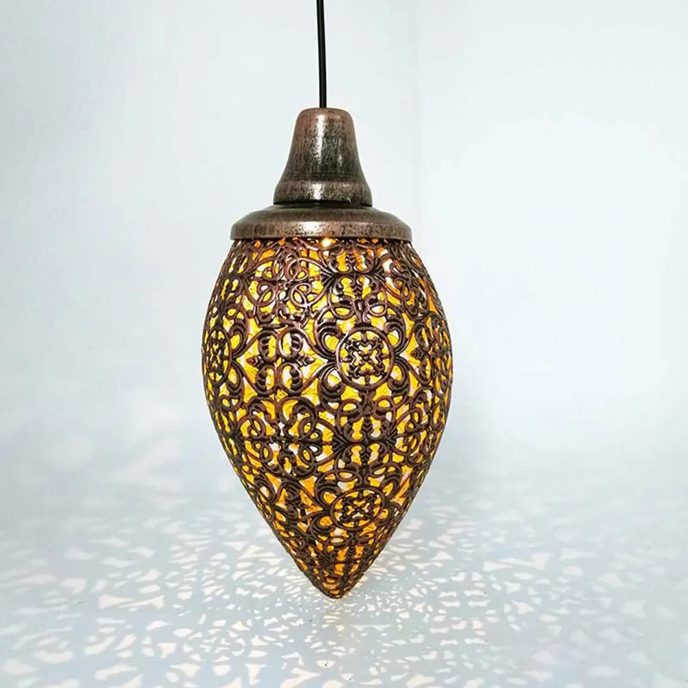 Solar Outdoor Lamp Hanging Lantern Hollow