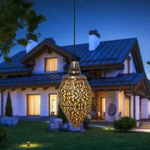 Solar Outdoor Lamp Hanging Lantern Hollow