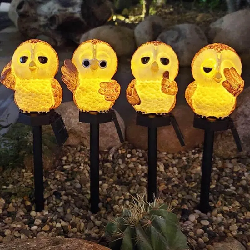 Solar Owl Lantern - Decorative Outdoor Light