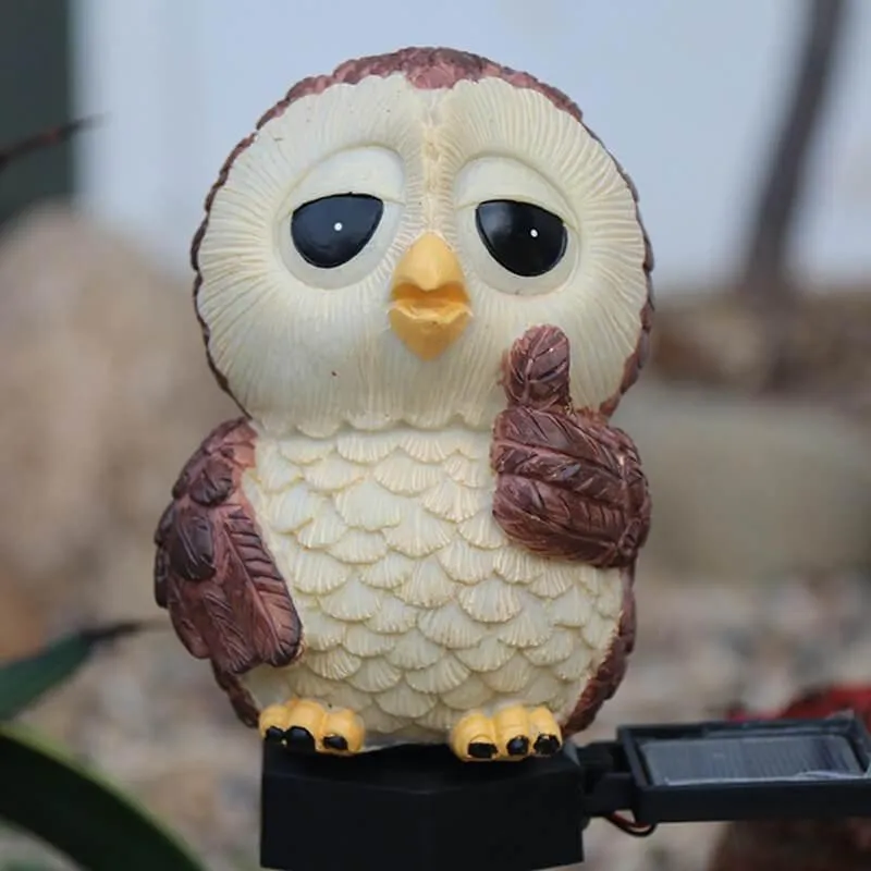 Solar Owl Lantern - Decorative Outdoor Light