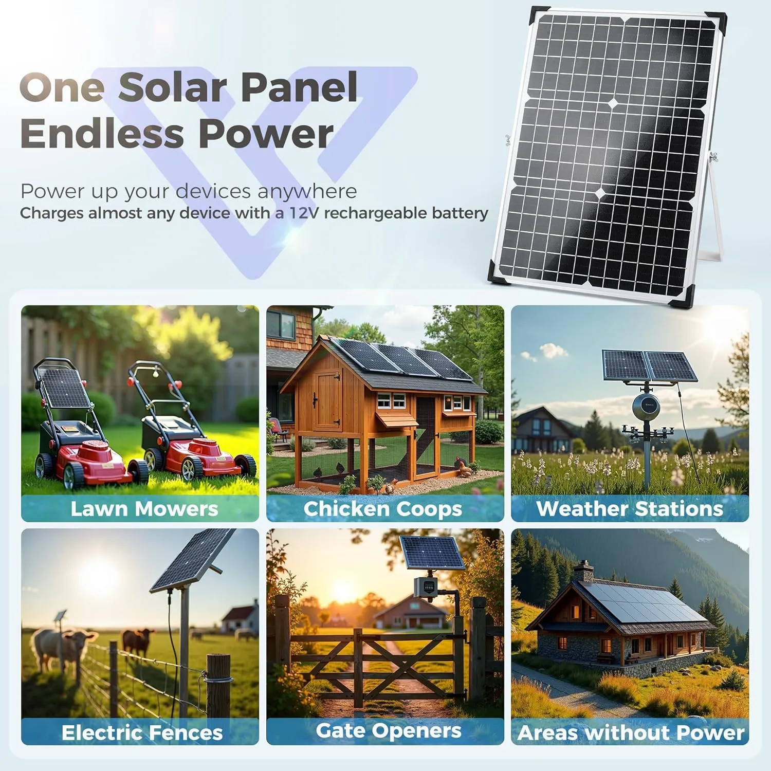 Solar Panel Kit 30W 12V, Solar Battery Trickle Charger Maintainer, Waterproof Solar Panel   Upgrade Charge Controller   Adjustable Mount Bracket for Boat RV Motorcycle Marine