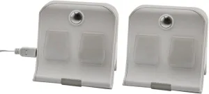 Solar Portable LED Clip-on Light Rechargeable USB Lantern Outdoor Camp Garden Lamp - 2 Pack
