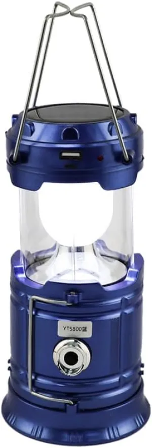 Solar Powered Camp Light, Multifunctional Tent Light, Portable Horse Lamp (Blue)