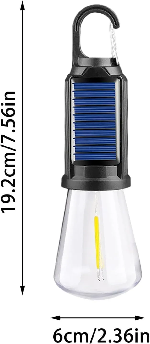 Solar Tent Lights, Tent Lights for Camping with Led, USB Camping Lantern Rechargeable, Camping Lanterns with Clip Hook, Outdoor Hanging Light Bulbs for Camping, Decorations and Flashlight (C-8pc)