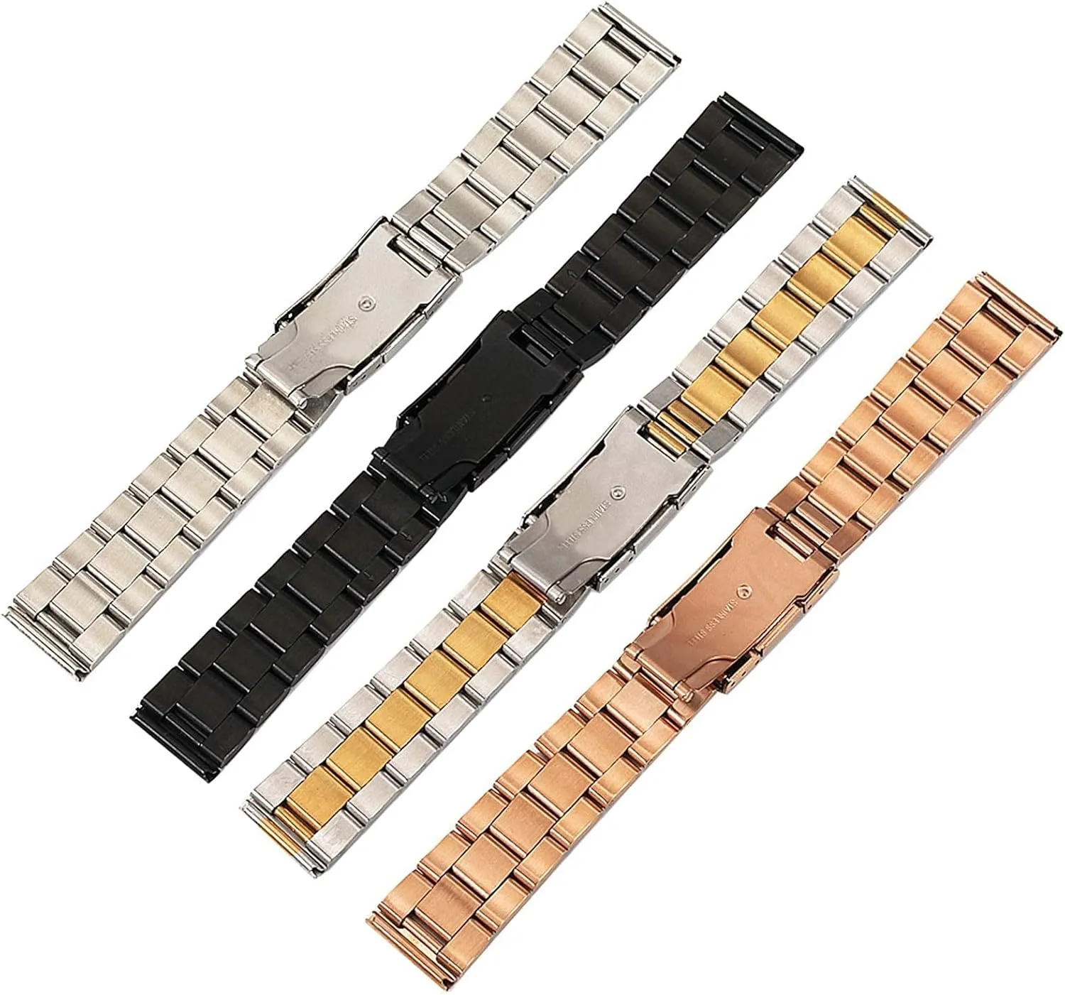 Solid Stainless Steel Watch Band Wrist Watch Women Bracelet Men's Watch Accessories 16 18 20 22 24 26 28 30mm