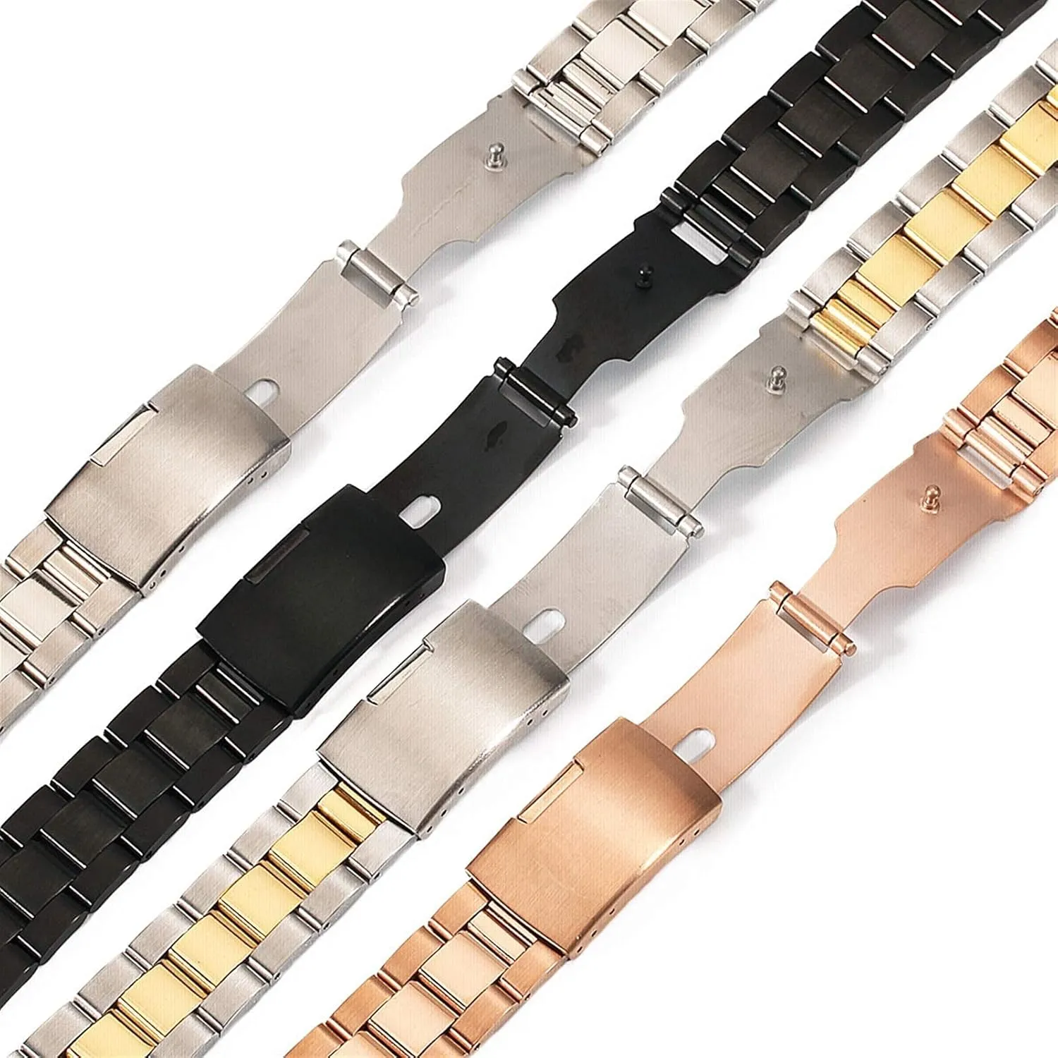 Solid Stainless Steel Watch Band Wrist Watch Women Bracelet Men's Watch Accessories 16 18 20 22 24 26 28 30mm