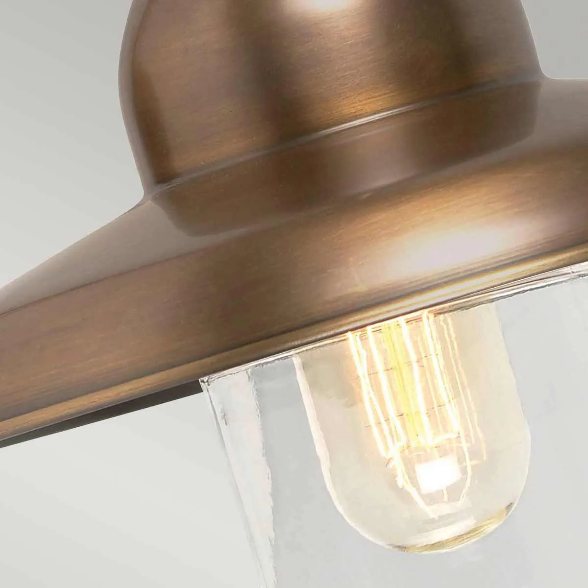 Somerton 1 Light Wall Lantern | Aged Brass