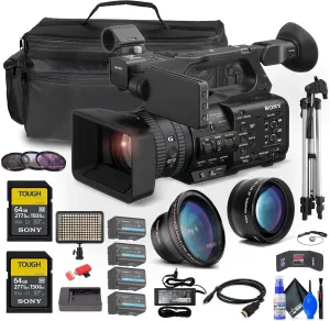 Sony PXW-Z200 4K 1" CMOS Sensor XDCAM Camcorder   3 x BP-U35 Battery   2 x 64GB SF-M Tough Series Memory Card   Large Case   LED Light   Telephoto Lens   Card Reader   Filter Kit   More (Renewed)