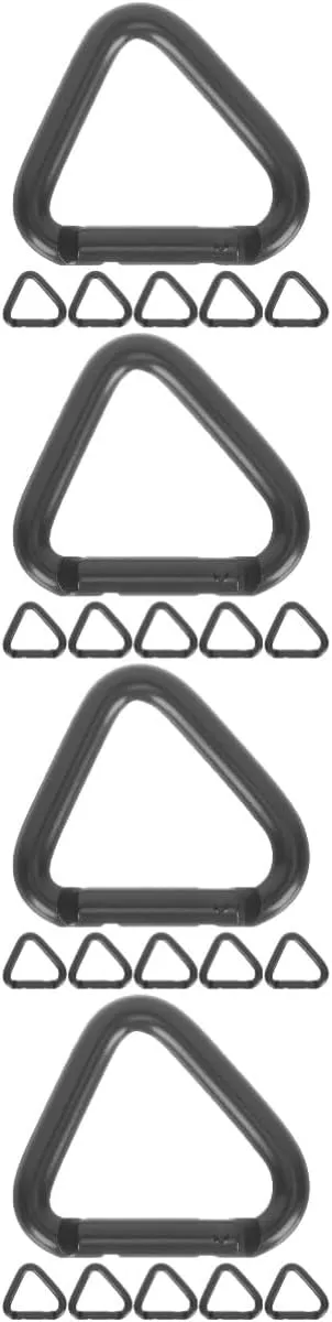 Sosoport 24pcs Triangle Carabiner Clips Lightweight Mountain Climbing Buckle for Outdoor Activities Camping Hiking Keychains and Travel and Storage