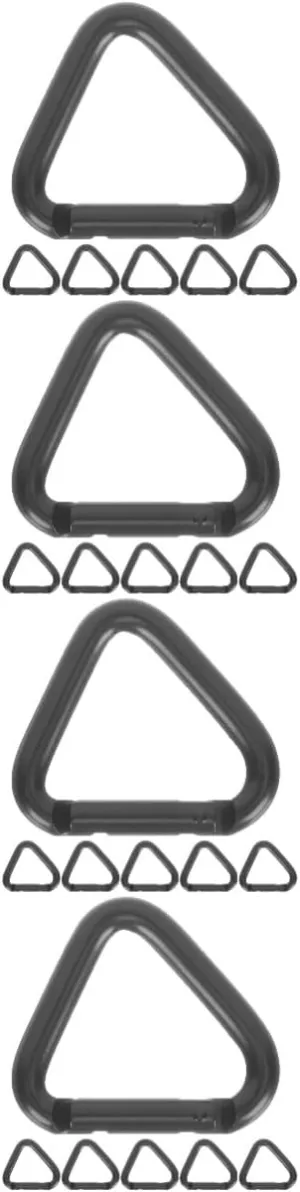 Sosoport 24pcs Triangle Carabiner Clips Lightweight Mountain Climbing Buckle for Outdoor Activities Camping Hiking Keychains and Travel and Storage