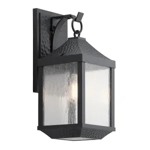 Springfield 1 Light Medium Wall Lantern | Distressed Black