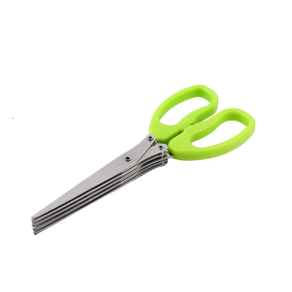 Stainless steel 5 Layer Scissors Multi tool,Durable, Safe easy Use, dishwasher safe, 5 blades